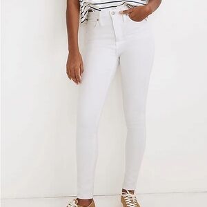 Madewell White Skinny High Rise Jeans